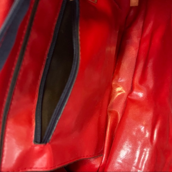 Blue and cream Tote with Shoulder Strap - Picture 5 of 6